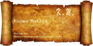 Kuzma Matild névjegykártya